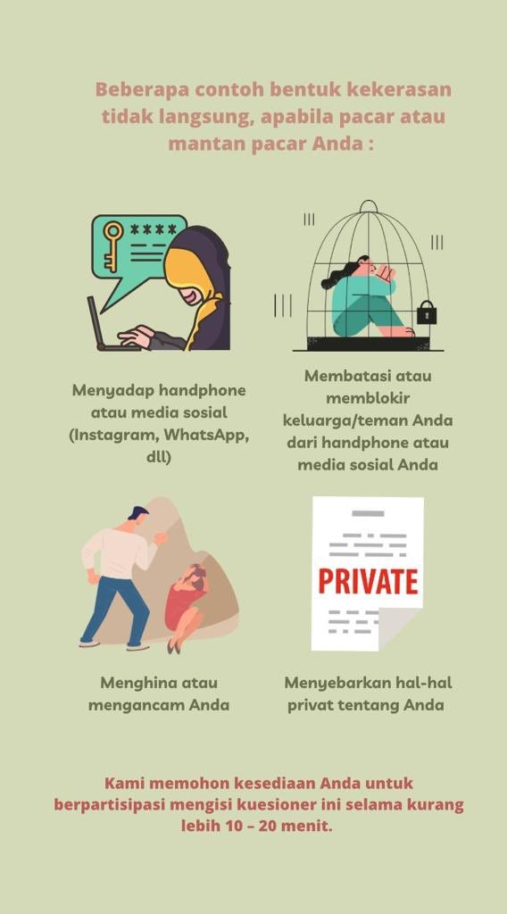 getdontit's tweet photo. haii, aku butuh responden untuk tugas akhir psikologi mengenai kekerasan dalam pacaran dengan ciri ciri perlakuan seperti digambar.
apabila kalian merasa pernah dalam posisi tersebut mohon bantuannya untuk mengisi kuisioner. Terimakasih!
https://t.co/e1r90AQUaf https://t.co/cfaw7gaFwX
