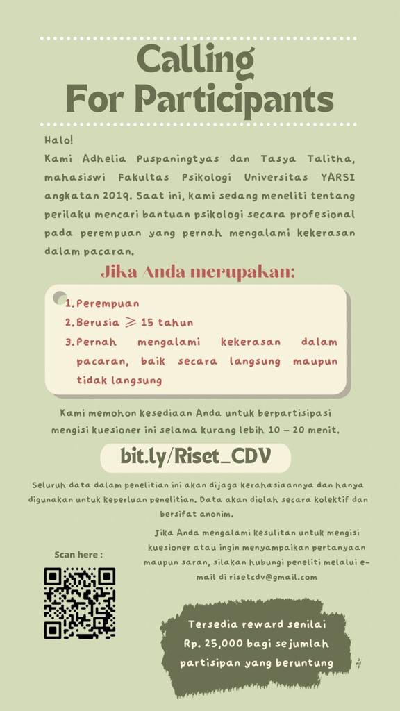 getdontit's tweet photo. haii, aku butuh responden untuk tugas akhir psikologi mengenai kekerasan dalam pacaran dengan ciri ciri perlakuan seperti digambar.
apabila kalian merasa pernah dalam posisi tersebut mohon bantuannya untuk mengisi kuisioner. Terimakasih!
https://t.co/e1r90AQUaf https://t.co/cfaw7gaFwX