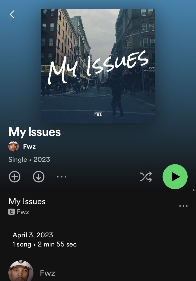 TRUMUSIC_Ent's tweet photo. Head over to Spotify and check out @Fwzfuse and his new single “My Issues”. He’s making waves on our hot Spotify playlists along with all other streaming platforms! Check out the track below!

@Fwzfuse 🔥

Be sure to follow the artist!

https://t.co/jh1p3hRWLE https://t.co/pXnusDe9z6