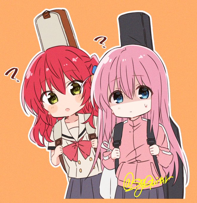 後輩ギターコンビ カワイイカワイイネ……#ぼっち·ざ·ろっく 