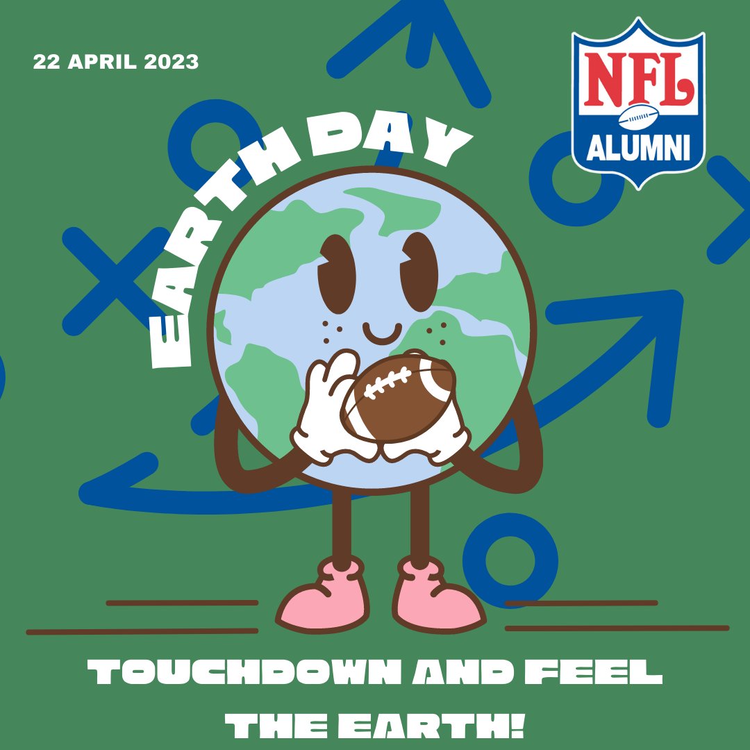 NFLAlumni's tweet photo. #EarthDay Whether you play on turf or grass, we want everyone to Touchdown and feel the Earth! https://t.co/XeQMwio8VJ