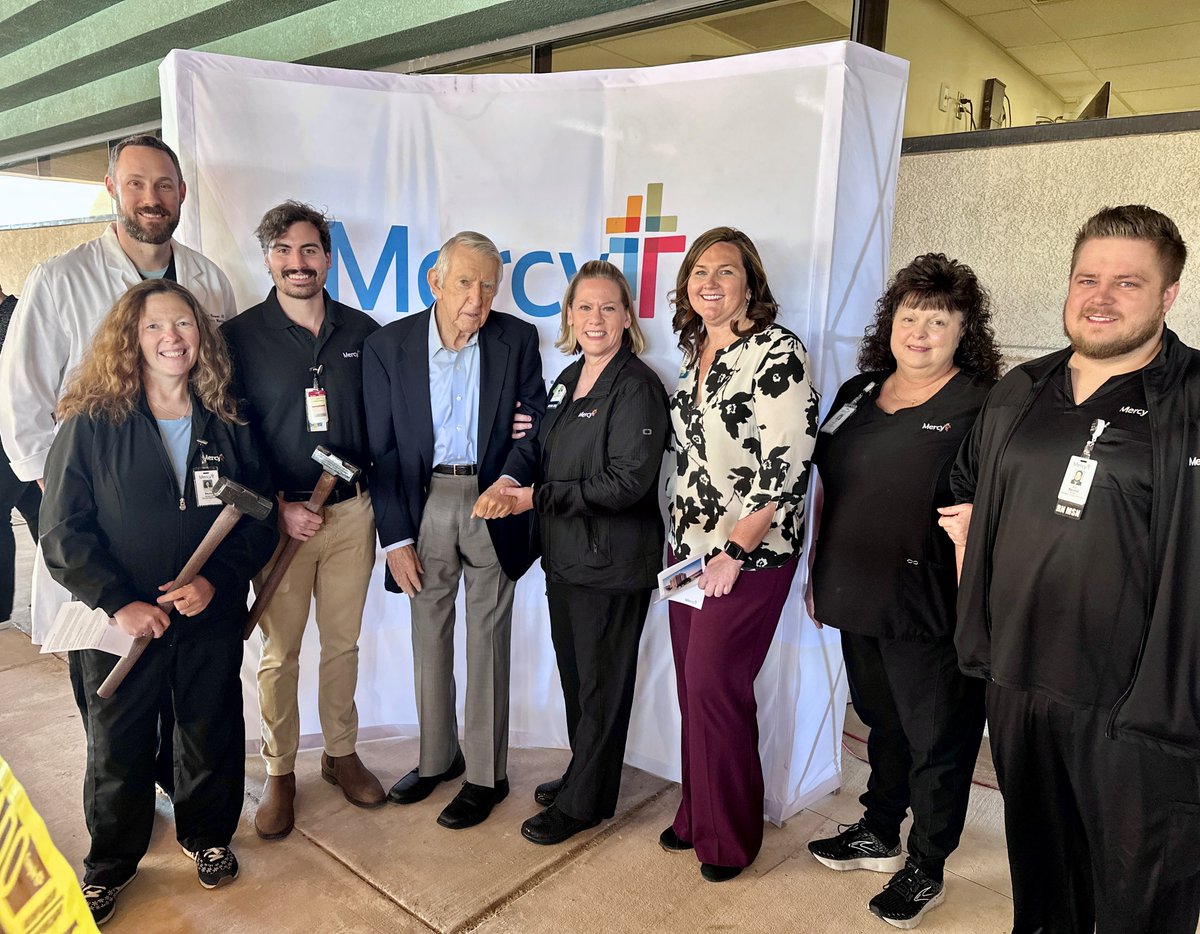 We kicked off construction on an addition to house a new CT scanner in the ER at #MercyOKC. A donation from Oklahoma philanthropist Herman Meinders funded the entire $2.6 million project! We are so very grateful for Mr. Meinders! Learn more: ow.ly/jyKc50NPpAf