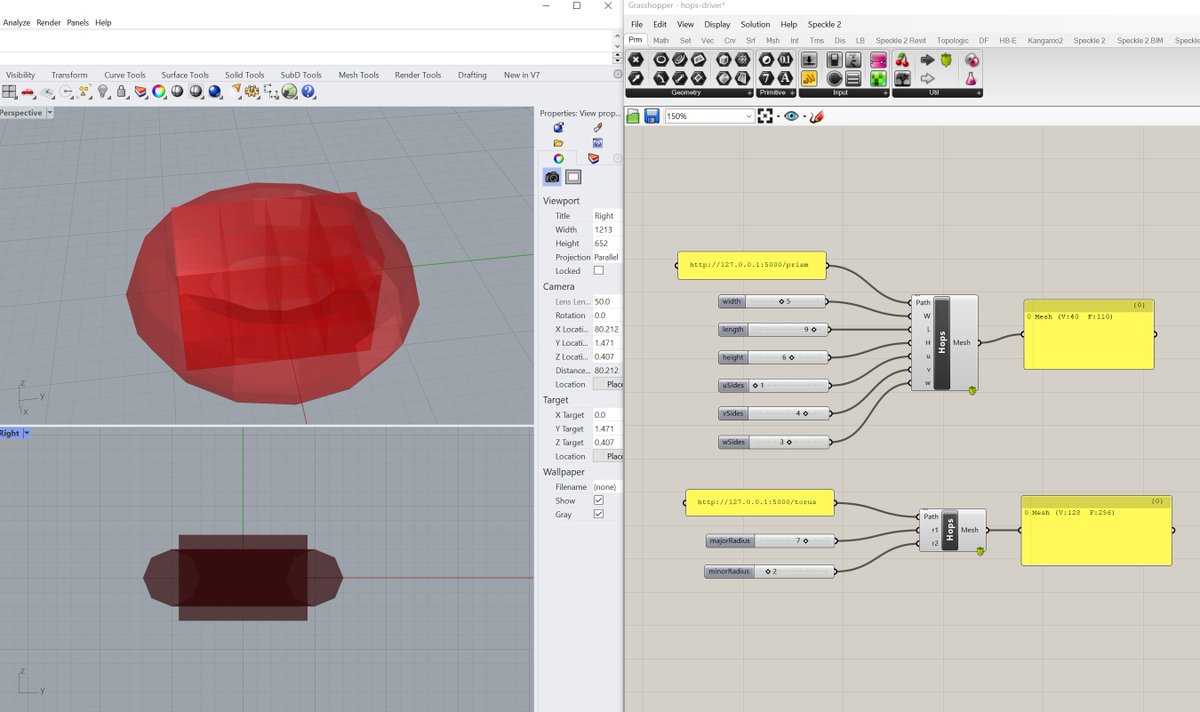 topologicBIM's tweet photo. Today's progress: Thanks to a cool collaboration between me and @dadandroid (@IAAC), I was able to run #topologicpy inside @RhinoGrass through #hops https://t.co/5DAZYB0y3N