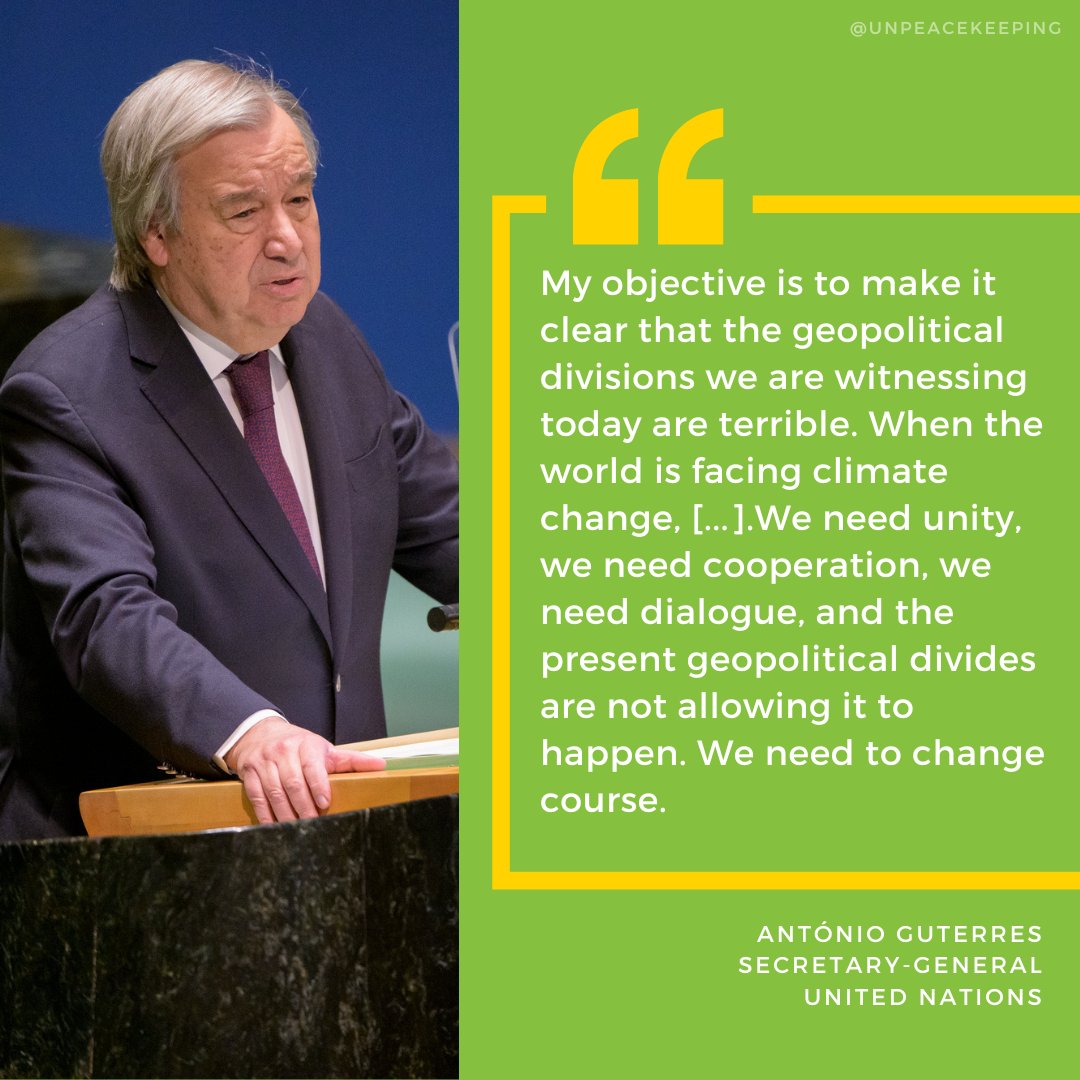 UNPeacekeeping's tweet photo. On International Mother #EarthDay 🌍 it is essential to remember that #ClimateChange isn't just an environmental problem but a threat to global security & peace! 🕊️
As climate-related conflicts continue to escalate, we call on everyone to take urgent #ClimateAction! 💪 #A4P https://t.co/G0QXCTiM68