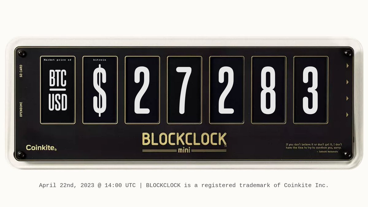 The current block height is 786542.
For $1, you can buy 3,665 satoshis.
The price of 1 #BTC is $27,283.

Stats for the last hour:

- Number of blocks mined: 5
- Newly created coins: 31.25 BTC
- Number of transactions confirmed: 16507