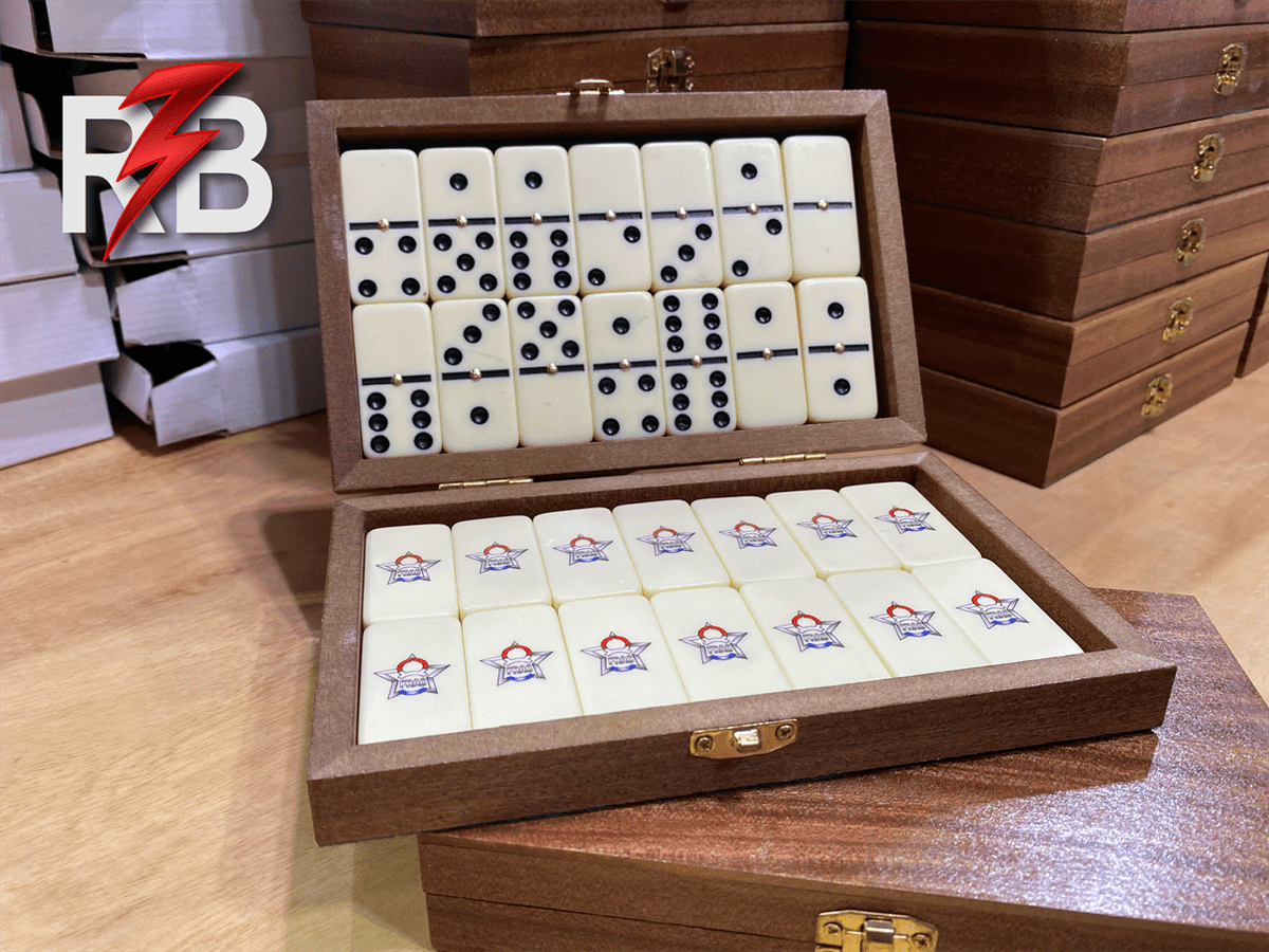 Improve Your Company's Image with Personalized Domino Sets Featuring Full-Color Printing and Laser-Engraved Boxes redboltlaser.com