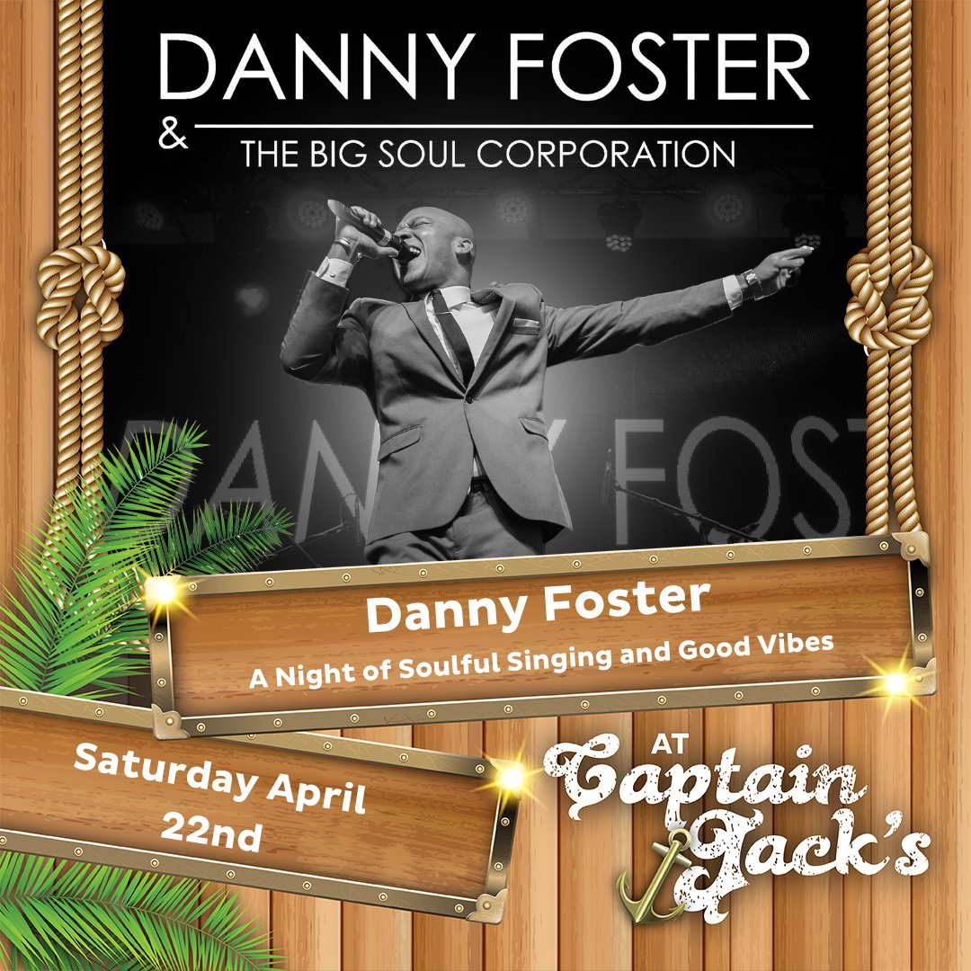 fantasyislanduk's tweet photo. Get ready to groove tonight at Captain Jack's as we welcome the soulful sounds of Danny Foster and the Big Soul Corporation! 

Doors open at 5 PM. Don't miss out on a night of great music and good vibes! 🎶🕺💃 

#CaptainJacks #DannyFoster #SoulCorporation #LiveMusic #GoodVibes https://t.co/oPC5XlFrAv