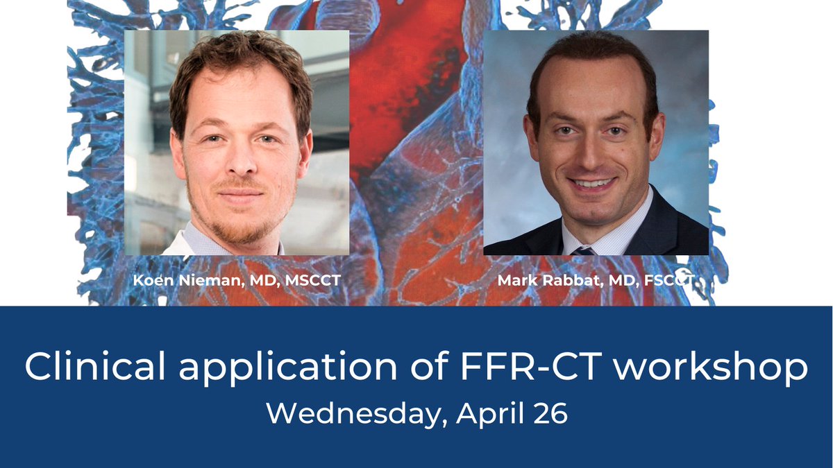 Want to learn more about interpretation, reporting and clinical decision-making utilizing FFRCT in clinical practice? Join us on Wed. April 26 for the Clinical Application of FFR-CT workshop. @MGRabbatMD Learn more: ow.ly/oqJs50NPneS