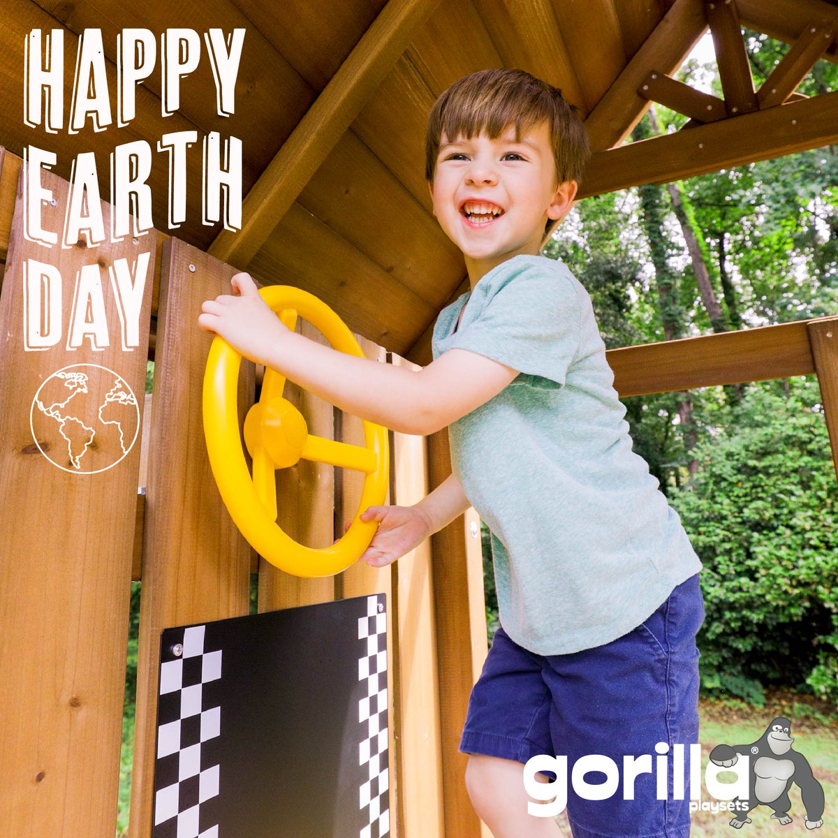 It's time to have some fun in the great outdoors! Happy Earth Day from Gorilla Playsets! #gorillaplaysets #happyearthday