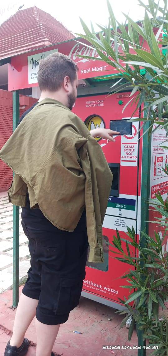 Biocrux Team celebrating World Earth day and Educating people to recycle PET bottles through Biocrux RVMD machines