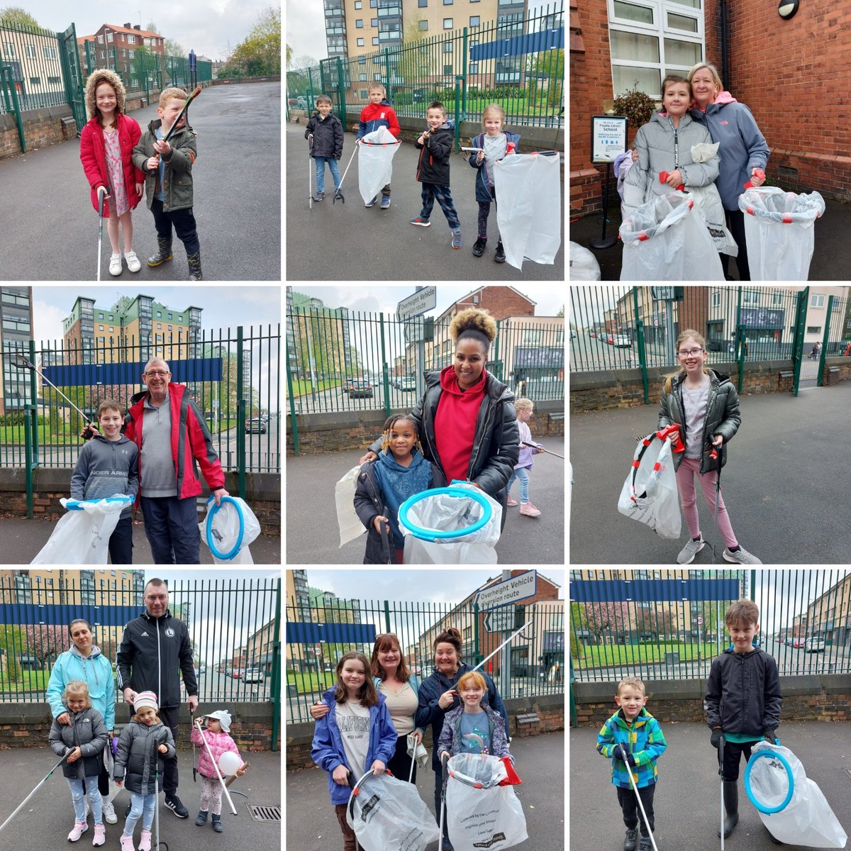 holycrossAS's tweet photo. What an incredible turn out this morning for our #EarthDay community litter pick! Thank you to all the families who helped clean up our local area. What a great effort and an enormous amount of litter collected! ๐๐ #HCASeco @KidsVplastic @SalfordCouncil @RCSalfordEd https://t.co/JrsHCbEJxQ