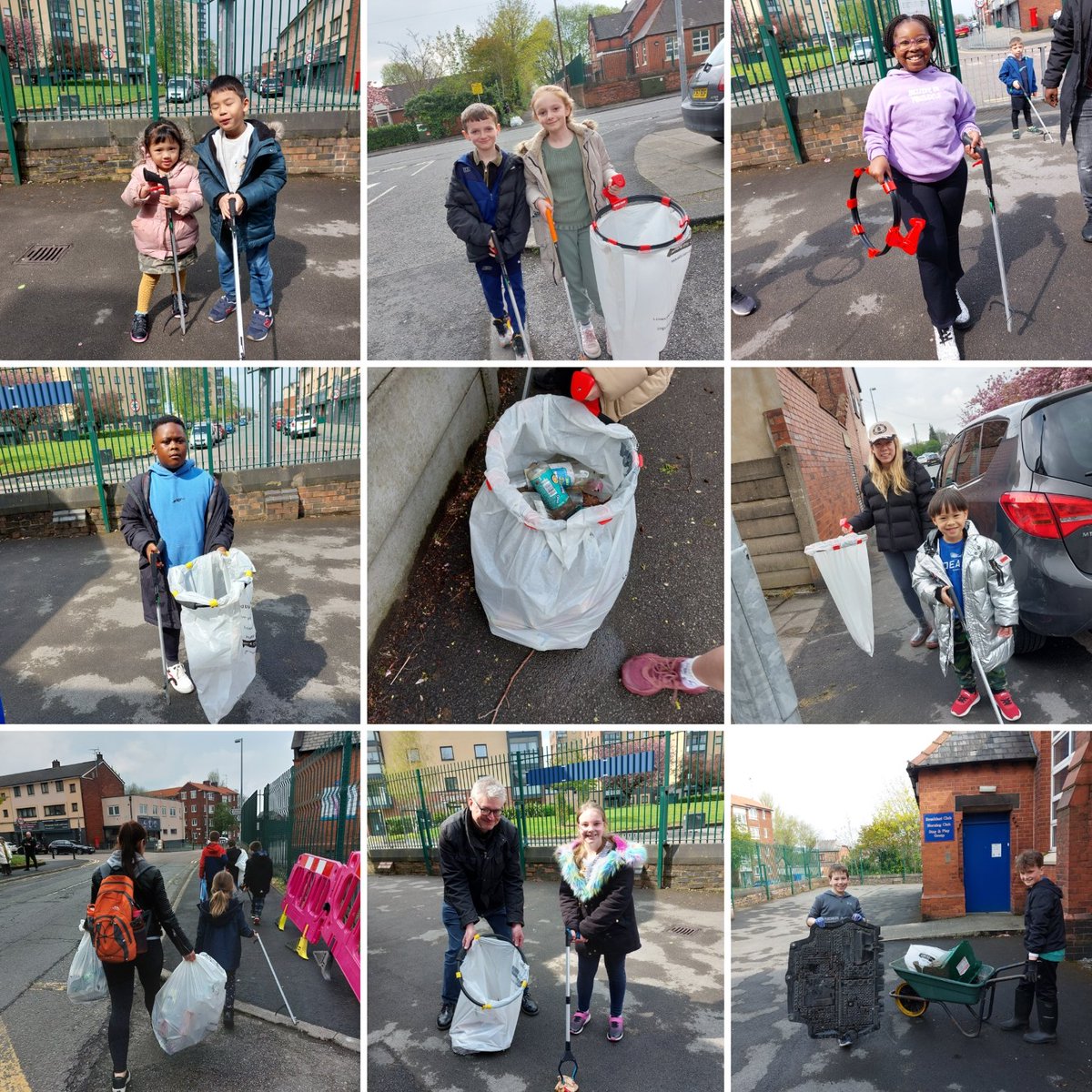holycrossAS's tweet photo. What an incredible turn out this morning for our #EarthDay community litter pick! Thank you to all the families who helped clean up our local area. What a great effort and an enormous amount of litter collected! ๐๐ #HCASeco @KidsVplastic @SalfordCouncil @RCSalfordEd https://t.co/JrsHCbEJxQ