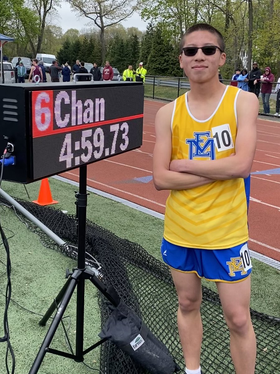 🚨 NEW SUB-5 CLUB INDUCTEE 🚨 
Senior Ken Chan dips under with a 4:59.73 at the Nassau Coaches Invite! #Sub5 #Mile #ChasingTheDream