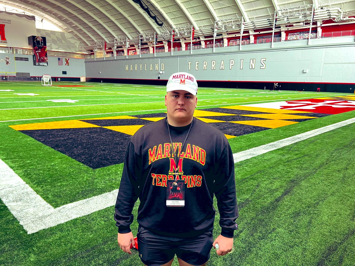 TKGeorge12's tweet photo. Excited to be back out on a 2nd visit with @TerpsFootball this weekend… Tough decision coming up on my football future, stay tuned! 🦏@GunterBrewer @coachwill347 @CoachLocks @RecruitGeorgia @Velocity_XP @Velocity_LS @ahsbucsfootball https://t.co/yaJqNzoF5r