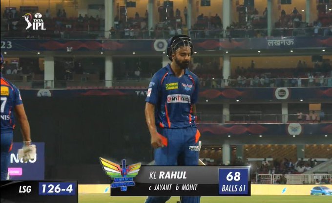 DONTOMJAMES's tweet photo. KL Rahul Today:
1st over maiden (as expected)
Batted till the 20th over
Last boundary came in 10.2
If this approach isn't a crime in T20s , then tell me what else is
#BiggestFraud #KLol #GTvsLSG #LSGvGT https://t.co/7LcR9VDvUo