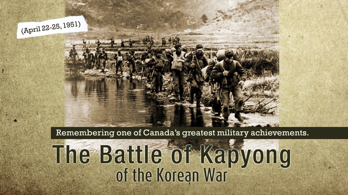 72 years ago today, the Battle of Kapyong began during the Korean War. We remember the tremendous courage demonstrated by the outstanding Canadians who bravely fought in this difficult battle. Ten Canadians made the ultimate sacrifice and 23 were wounded.#BattleofKapyong