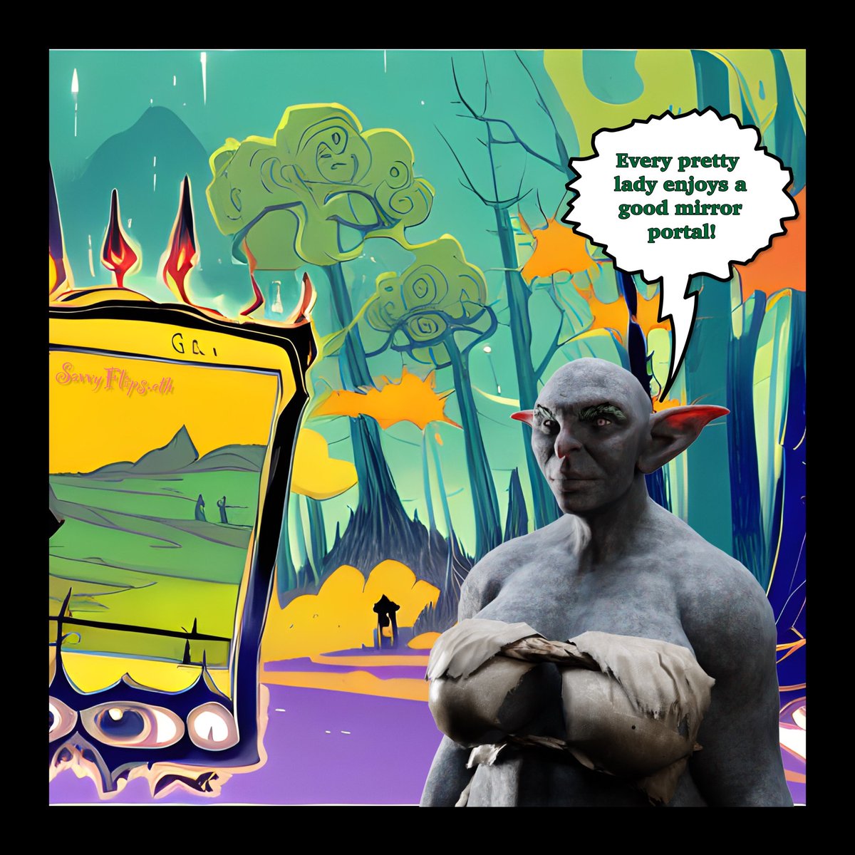 FlipsSavvy's tweet photo. A peek behind the guise ... @TheRootNetwork @futureverse #thingiesart @flufworld https://t.co/kA1wwuU7Yw