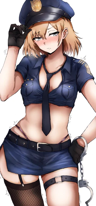 ポリスコスプレする宮森さん描きました 