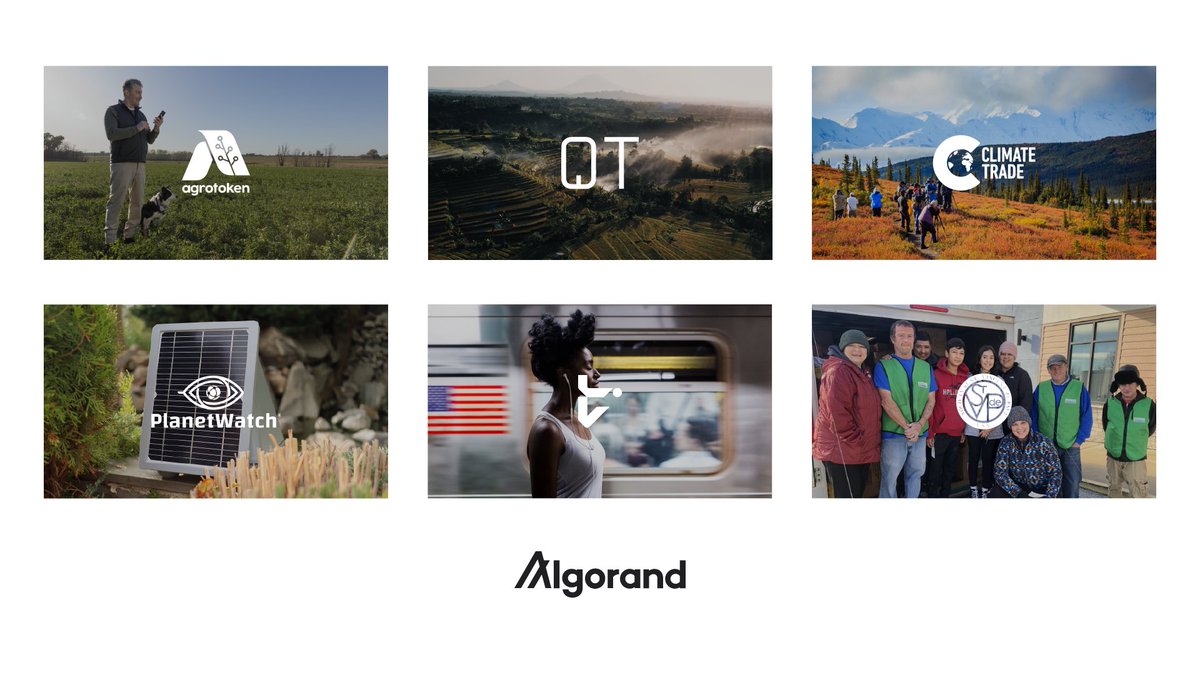 AlgoFoundation's tweet photo. Today is #EarthDay!

To celebrate @Algorand’s unwavering commitment to making the world a better place, we’re shining a spotlight on six groundbreaking projects that use Algorand to pioneer causes we support. 🧵 https://t.co/MKBrPSAUCm