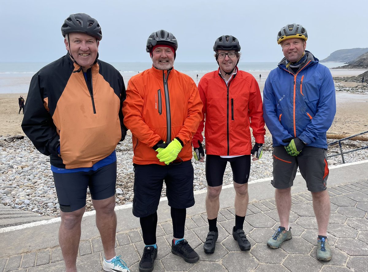 Garen_1927's tweet photo. Day 2 - Sport Parkinson’s cycling team in Caswell Bay Beach. Another 25 mile training run with steep hill climbing. 
@SportParkinsons @Scottishhusker #spjogle23 

Please donate on the link below 
https://t.co/95LeotRByB https://t.co/98q4GxDJ0D