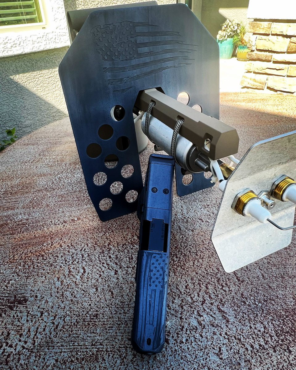 HoldwayCustoms's tweet photo. Yeah, we can make your flame thrower match your G-lock!  Laser engraving and cerakote in-house @holdwaycustoms #holdwaycustoms #laserengraved #laserengraving #cerakote https://t.co/KHG4pTsa6i