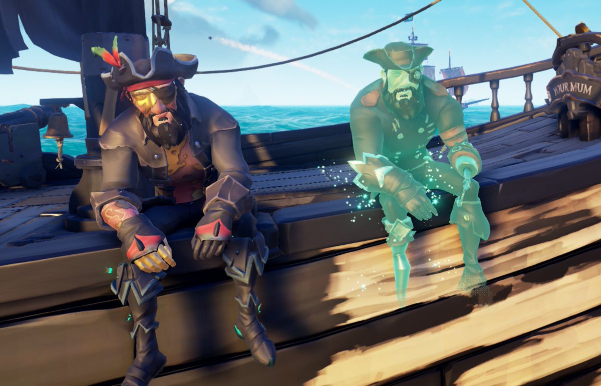 chillin while in battle #SeaOfThieves