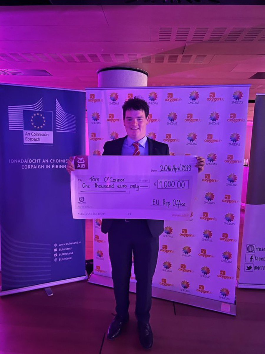 Massive congrats to @uniofgalway student Tom O’Connor winner of @EU_Commission' #Smedias2023 award for his piece 'Tales from Białowieża: A Polish forest steeped in history' 
Tom was presented with 🏆€1000 and publication at @eurireland 
@sin_newsug @FlirtFMArts @Uni_Galwaypress