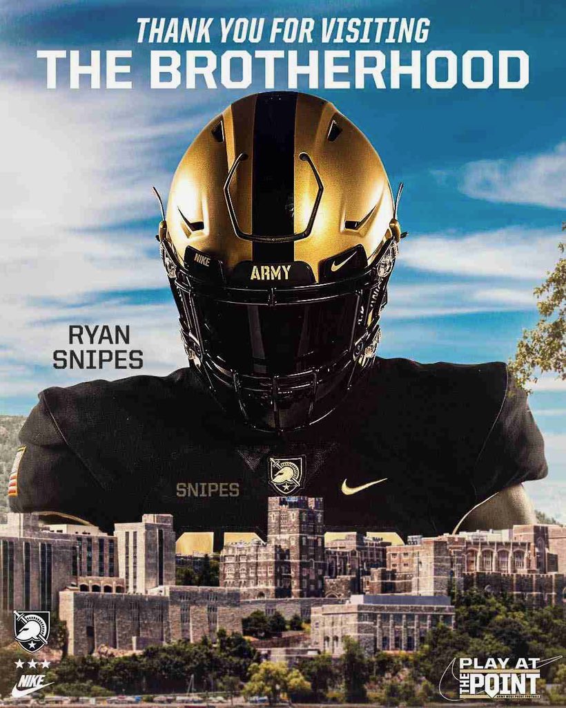 ryan_snipes10's tweet photo. Had an awesome time at West Point yesterday. Super excited to get on campus this summer!! @CoachSaturnio @CoachJeffMonken @Coach_Worley @CoachEdDudley63 @BTTitansAD https://t.co/DA3InwRZEu