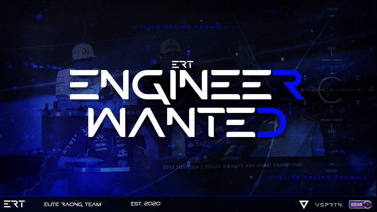 ERT_Esports's tweet photo. DO YOU HAVE WHAT IT TAKES??
We are looking to add to our engineer roster. If you have any experience with this role, then please reach out in a DM. We prefer if you have worked with race telemetry before, but not a requirement #EngineerWanted #BeElite https://t.co/kLKhuNg6BM
