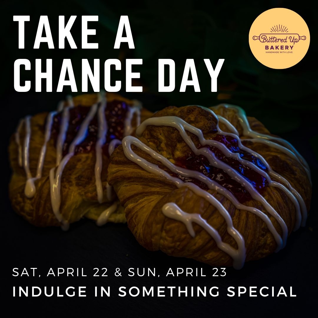 Happy Take a Chance Day 🎉 We've got a delicious surprise for all our pastry lovers with a special Danish flavor that will make your taste buds dance with joy! 😋 Only available this weekend, April 22 & 23, take a chance with a mouth-watering surprise! #TakeAChanceDay #PastryLove