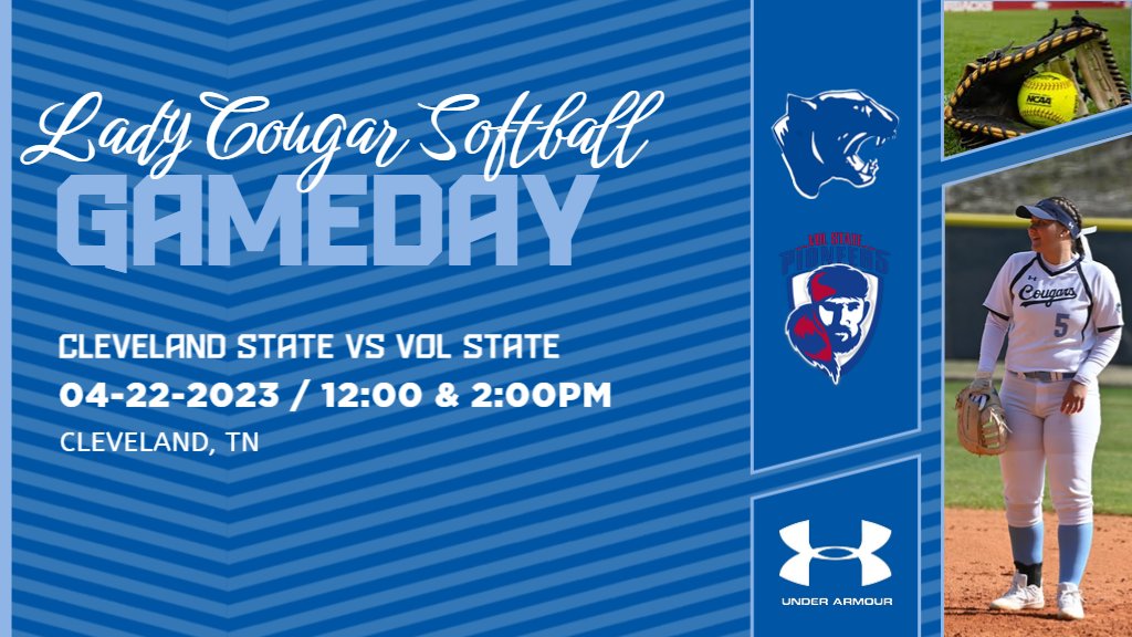 CSCC Softball (@cscc_softball) on Twitter photo Lady Cougar softball is at home this weekend battling Vol State. The games starts at 12:00PM. Come out and enjoy the game and some fresh air.
#CougCrew <a href="/TCCAAsports/">Tennessee Community College Athletic Association</a> <a href="/NJCAASoftball/">NJCAA Softball</a> Lady Cougar softball is at home this weekend battling Vol State. The games starts at 12:00PM. Come out and enjoy the game and some fresh air.
#CougCrew <a href="/TCCAAsports/">Tennessee Community College Athletic Association</a> <a href="/NJCAASoftball/">NJCAA Softball</a>