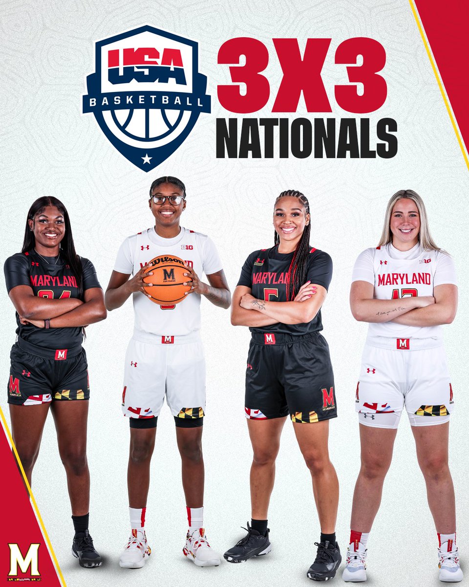 These 4 Terps are headed to the USA Basketball 3x3 Nationals in Colorado Springs May 5-7! 🐢👏
