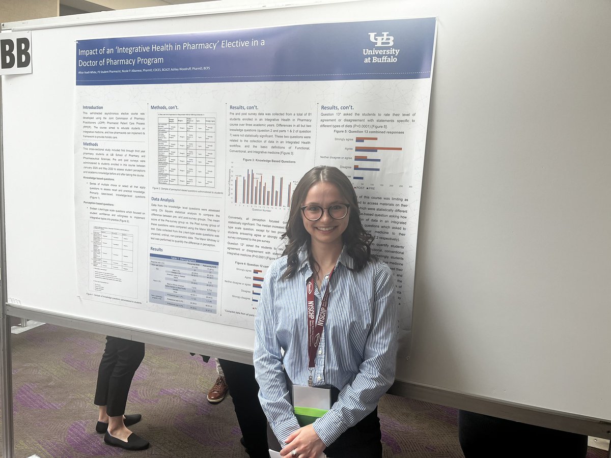 Awesome UB students presenting their research at <a href="/NYSCHP/">NYSCHP</a> @UBPharm 💊🎉