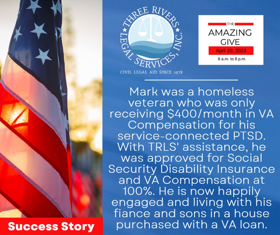 TRLSFL's tweet photo. If you think you missed out on #TheAmazingGive, you didn't! There are still a couple more days to contribute to Three Rivers' fundraising goal, so please donate this weekend at https://t.co/sonR82GFNj to help the vulnerable continue to receive free civil legal aid. https://t.co/WXkk8ojrc8