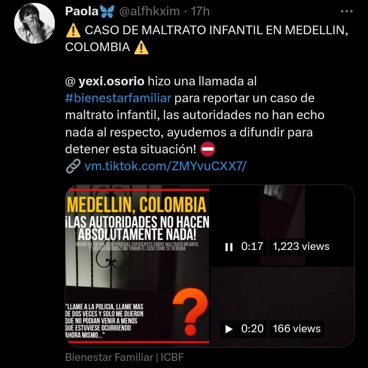 RaquelCalcina's tweet photo. @NoticiasCaracol POR FAVOR ESTA ES UNA SITUACION URGENTE ESPERAMOS USTEDES PUEDAN AYUDAR YA QUR HASTA AHORA LAS AUTORIDADES NO HACEN NADA NO DEJEMOS QUE ESTA CRIATURA SIGA PASANDO POR UNA SITUACION TAN LAMENTABLE Y DESGARRADORA https://t.co/3lN5n1YHX7
