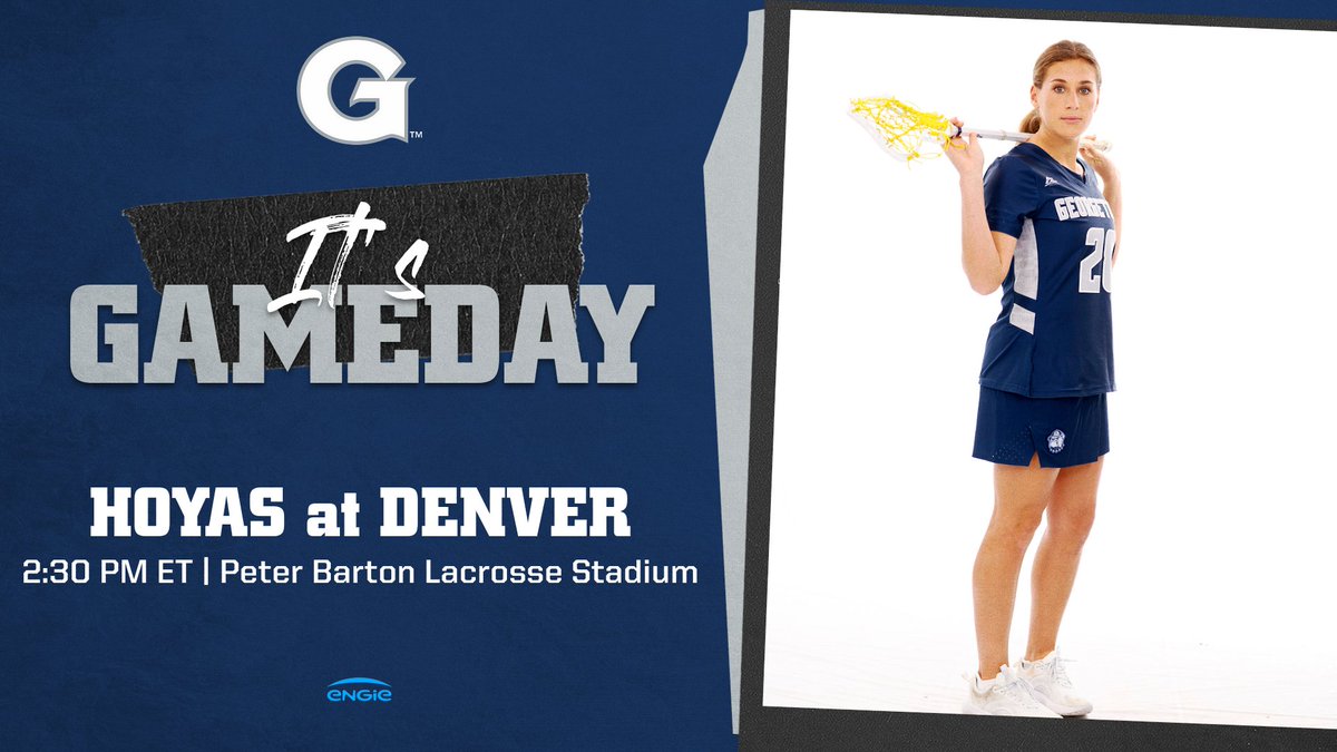 HoyasWLax's tweet photo. Gameday: Hoyas vs.  No.3 Denver

🆚 Denver
⏰ 2:30 p.m. ET
🏟Peter Barton Lacrosse Stadium (Denver, Colo.)
📺CBS Sports Network
📊 https://t.co/ygEhWCLpF5
#HoyaSaxa #OwnEverything #PWHM #ActWithENGIE https://t.co/0QROyUZApl