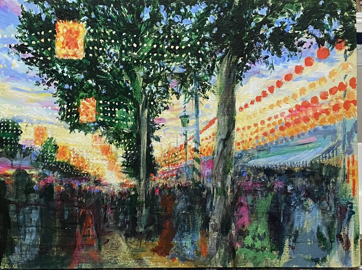 Esos atardeceres en la feria… #feria #feriadeabril #feria2023 #sevilla #sevillaenprimavera  #sevillespain🇪🇸