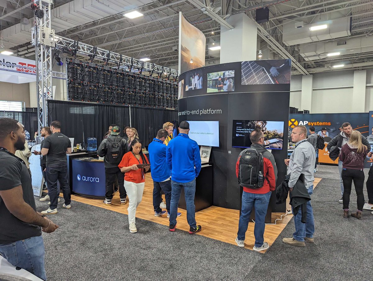 aurorasolarinc's tweet photo. Day 2 of @solarcon_ — one for the books!
Stop by Booth #838 for the last day. We can’t wait to meet you!
#AuroraSolar #SolarCon #SolarIndustry https://t.co/929Jk36ChD