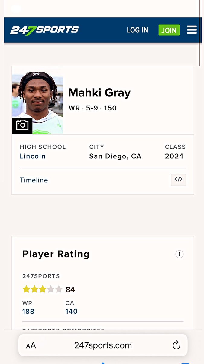Blessed to be ranked a 3⭐️ <a href="/GregBiggins/">Greg Biggins</a> <a href="/THEHIVEFB/">LINCOLN HORNETS FOOTBALL</a> <a href="/DREAMCHASERS619/">619 DREAMCHASERZ</a>