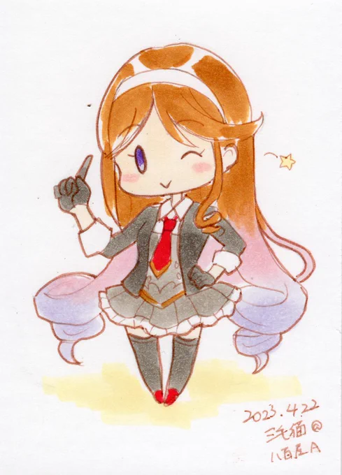 ドロップ祈願に、妖精風夕暮ちゃん描きました!どうか会えますように!!#コピック 