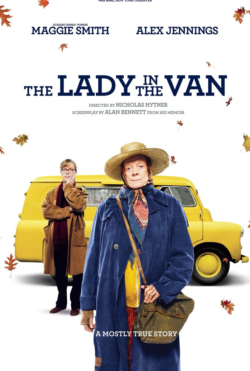 🎬 Günün Filmi 🎬
The Lady in the Van
(Minibüsteki kadın - Zoraki Komşu 2015)
.
.
.
#gününfilmi #theladyinthevan #zorakikomşu #minibüstekikadın #maggiesmith #alanbennett #alexjennings #jimbroadbent #deborahfindlay #nicholashytner #filmönerisi #filmtavsiyesi #sinema #movie