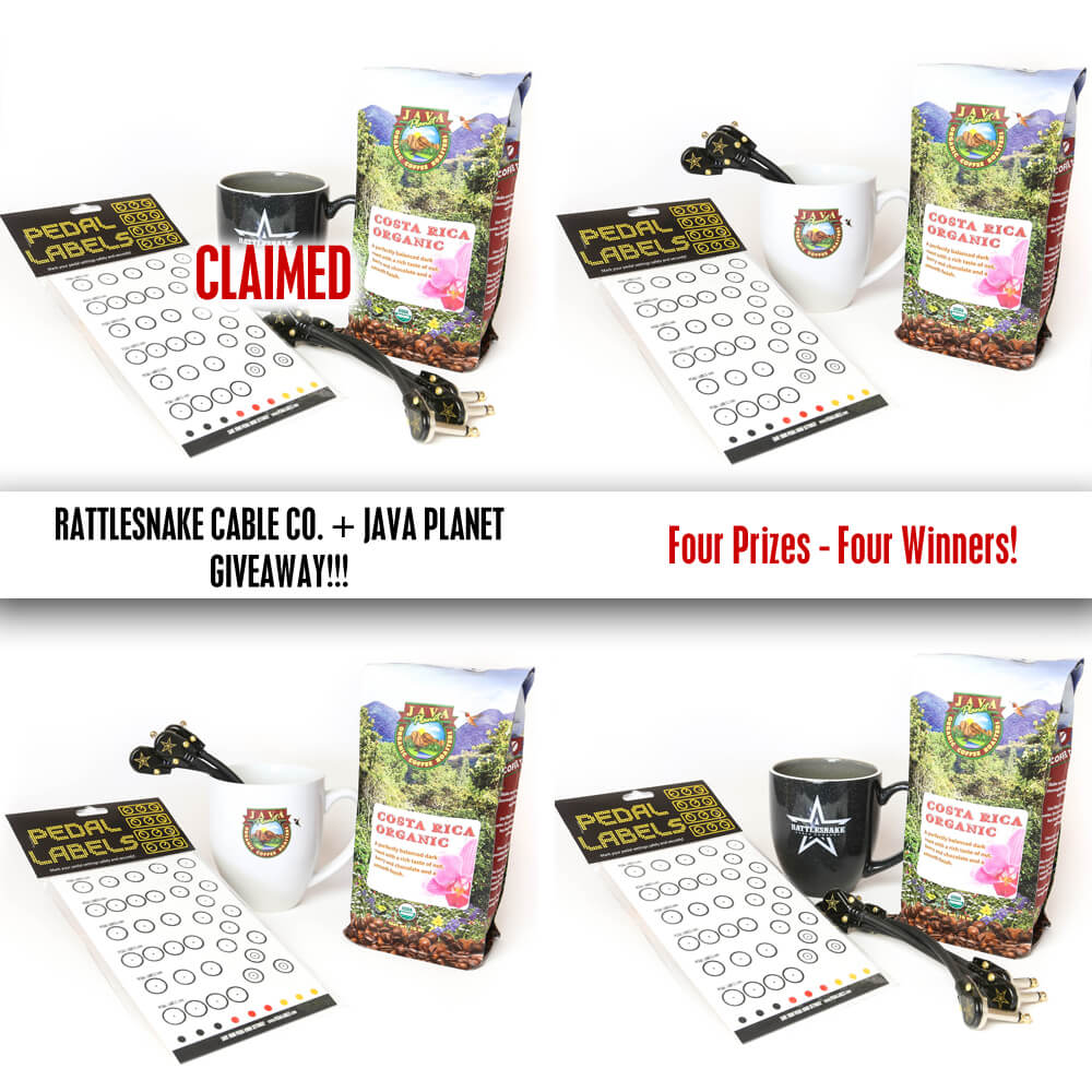 stazrulez's tweet photo. @RSnakeCableCo Win Rattlesnake Cable Company - 3 pack of 6" Flex Patch Cables / Coffee Cup / @pedallabels pack / @javaplanetjoe 16oz bag of beans!  #giveaway #sweepstakes https://t.co/N1Pmh2bDmW https://t.co/GZ68u2Nbgc