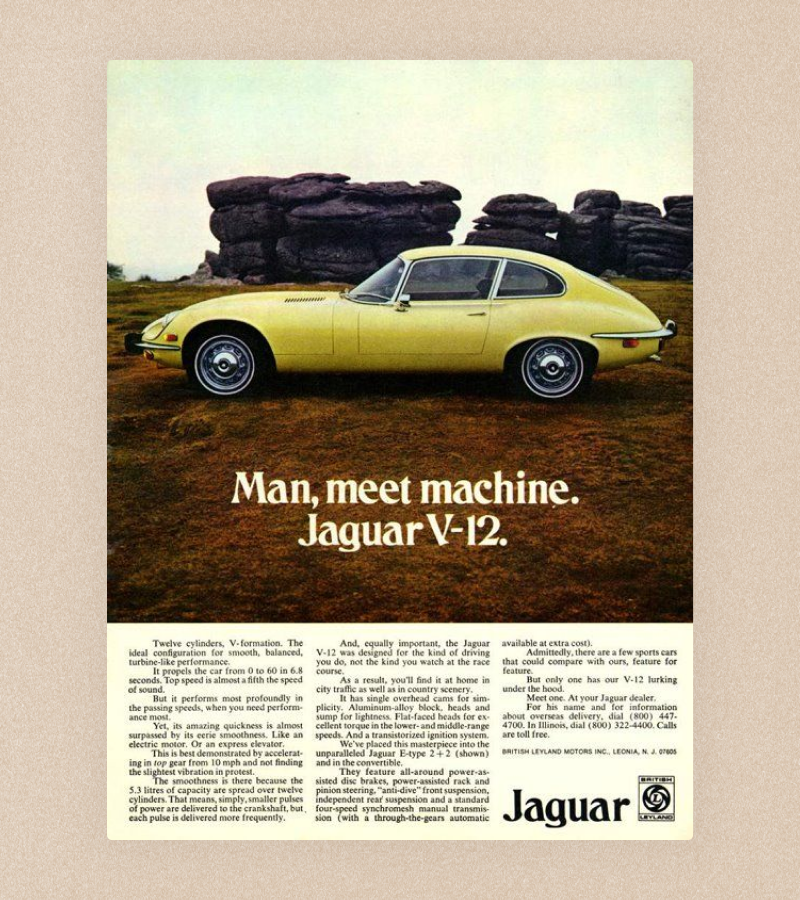 aleksliving's tweet photo. These Jaguar print ads are living in my head rent free 🤤 https://t.co/ttjdHvaM8Z