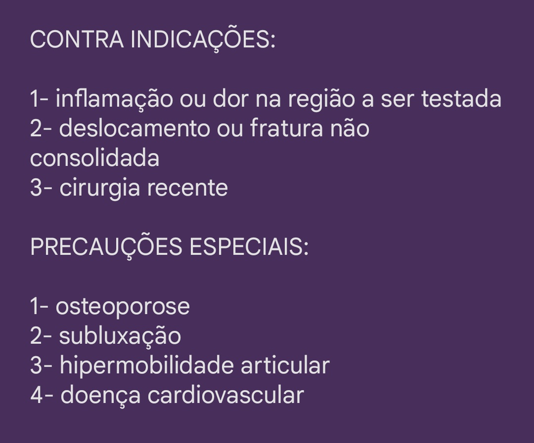 fisiostuds's tweet photo. CONTRA INDICAÇÕES E PRECAUÇÕES ESPECIAIS https://t.co/1JrcuMUo6w