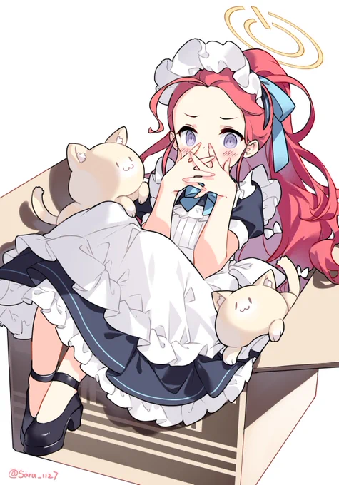 メイド柚子可愛い～ #ブルアカ 
