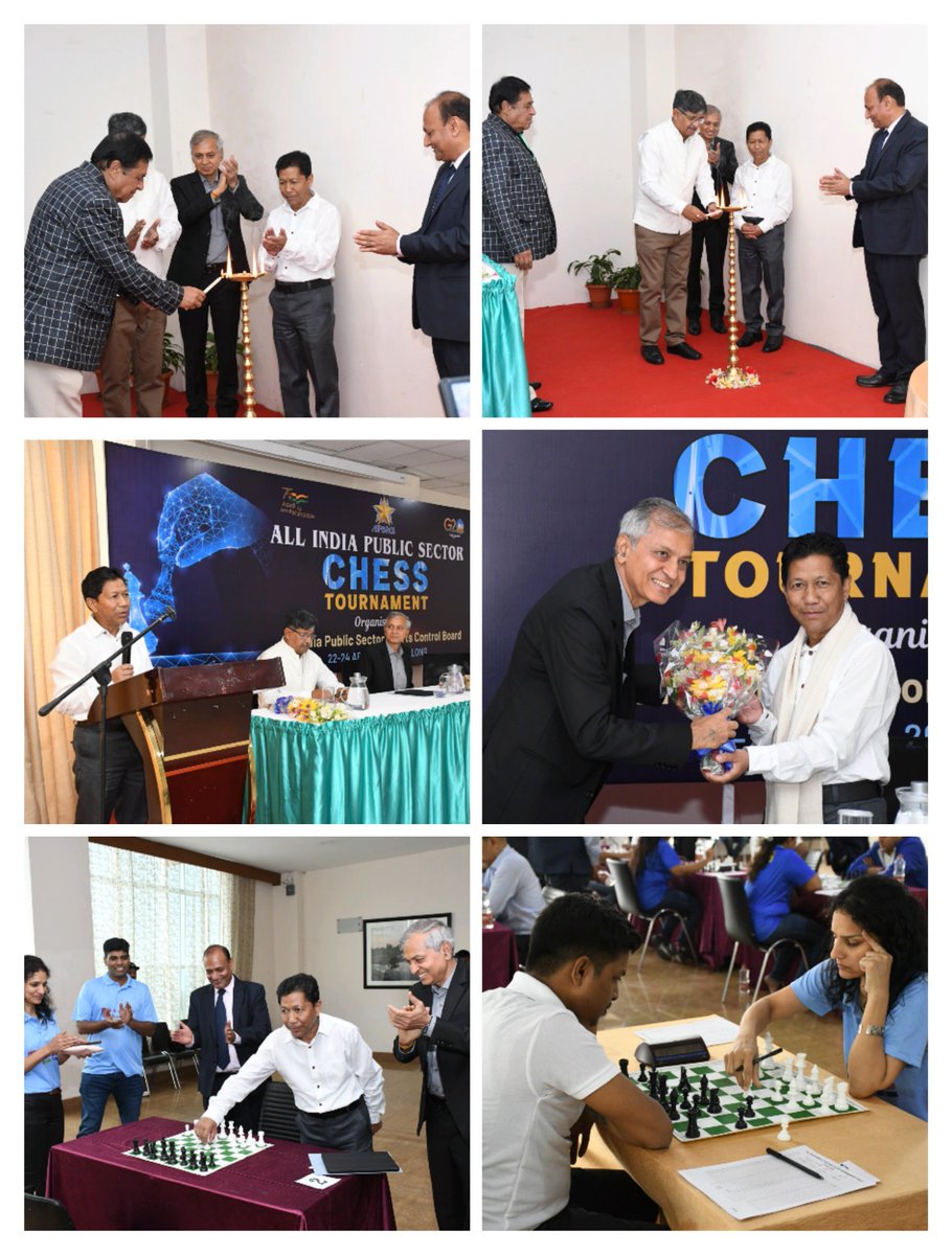 aaishillong's tweet photo. All India Public Sector  Sports Control Board in coordination with Shillong Airport conducting Chess Tournament at Shillong 22nd to 24th April, Inaugurated today.

@MoCA_GoI
@CMO_Meghalaya
@AAI_Official 
@aairedner https://t.co/V2fLvQodyg