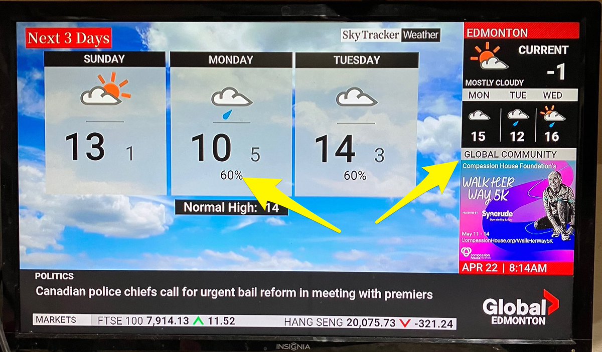 What is going on with the weather guy on <a href="/GlobalEdmonton/">Global Edmonton</a> ?

CC <a href="/lisamacgregor/">Lisa MacGregor</a> 
CC <a href="/kevinoweather/">Kevin O'Connell</a> 

😳😂