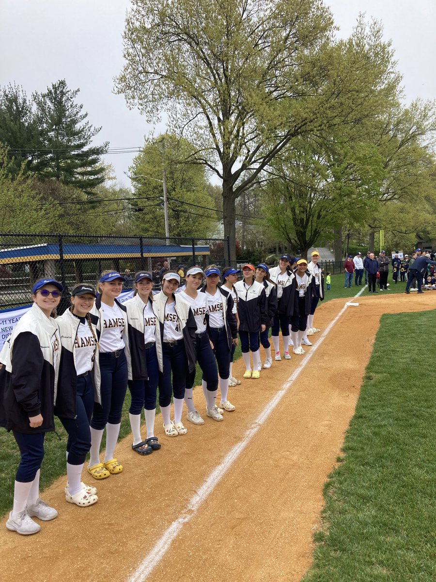 RamseySoftball's tweet photo. It was fun to participate in the march for the annual RSBA opening day parade! Love seeing our HS players wearing their old team visors! #RamPack #RSBA #OurTown https://t.co/b4APcKpsk8