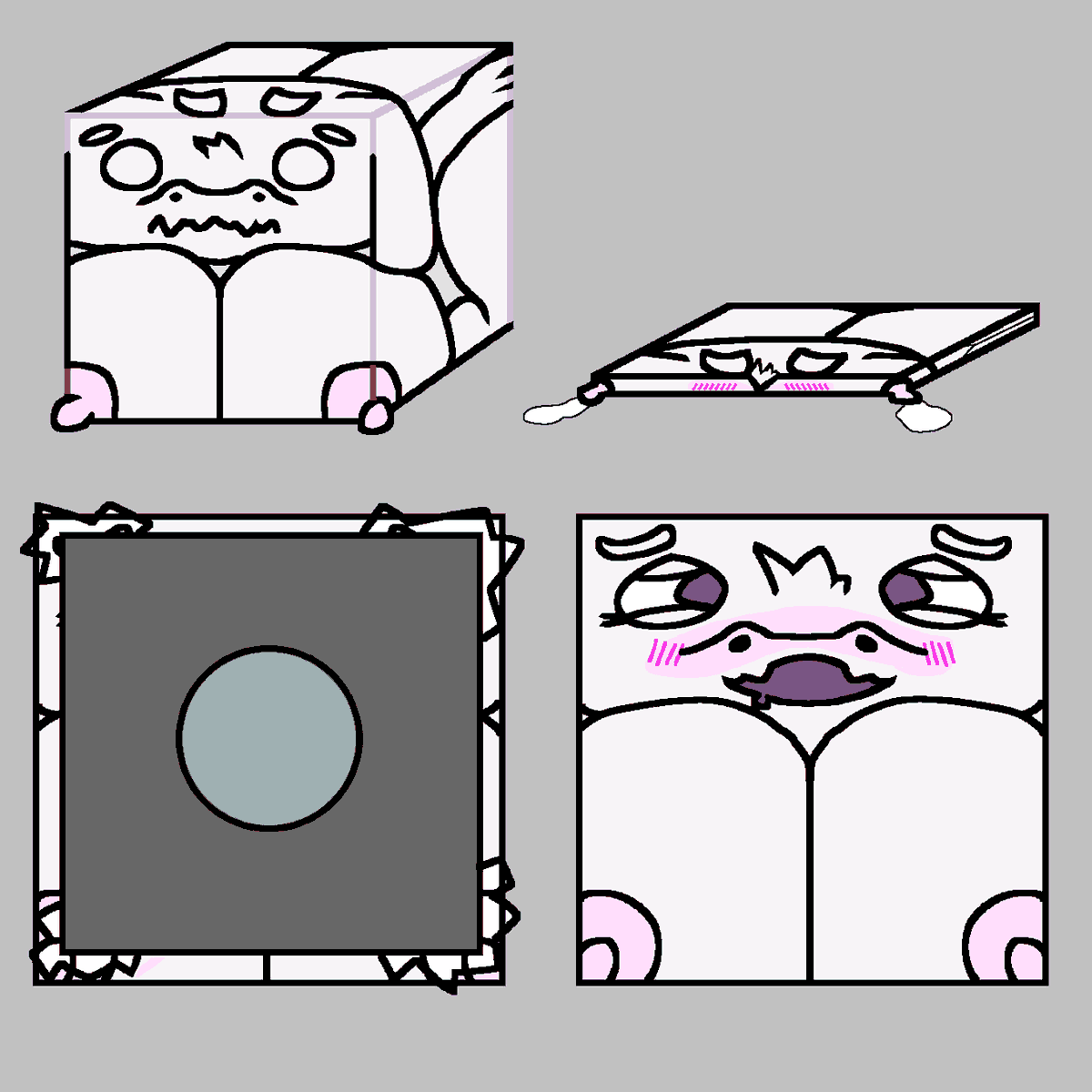 SodiumNerd's tweet photo. Milky cube, with an extra squish at the end :3
#平面化 #Flattening
#箱化 #Boxification https://t.co/16lQxqyirj