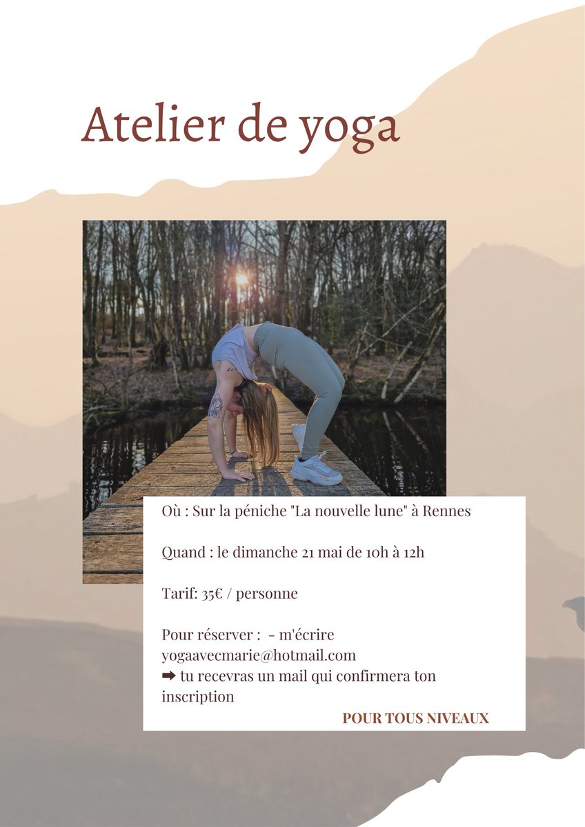 Et si on se retrouvais dans le centre de Rennes pour un atelier de yoga ? 🌈🧘🏼‍♀️

#Rennes #Yoga